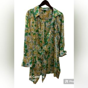 ZARA Long Wrap Shirt BOW